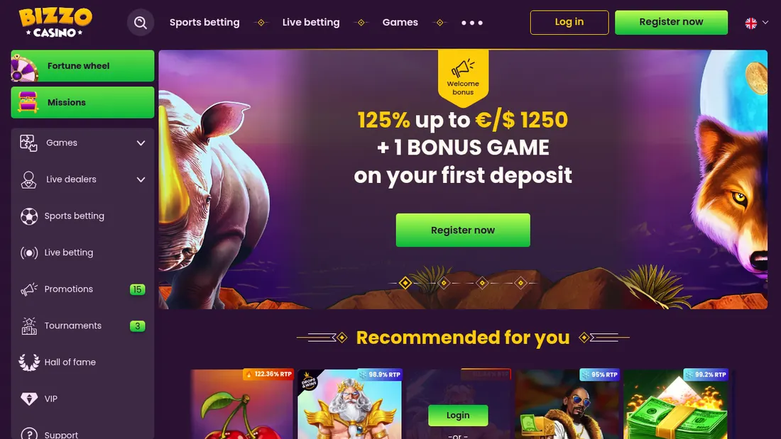 Bizzo Casino: javno dostopna igralniška avla
