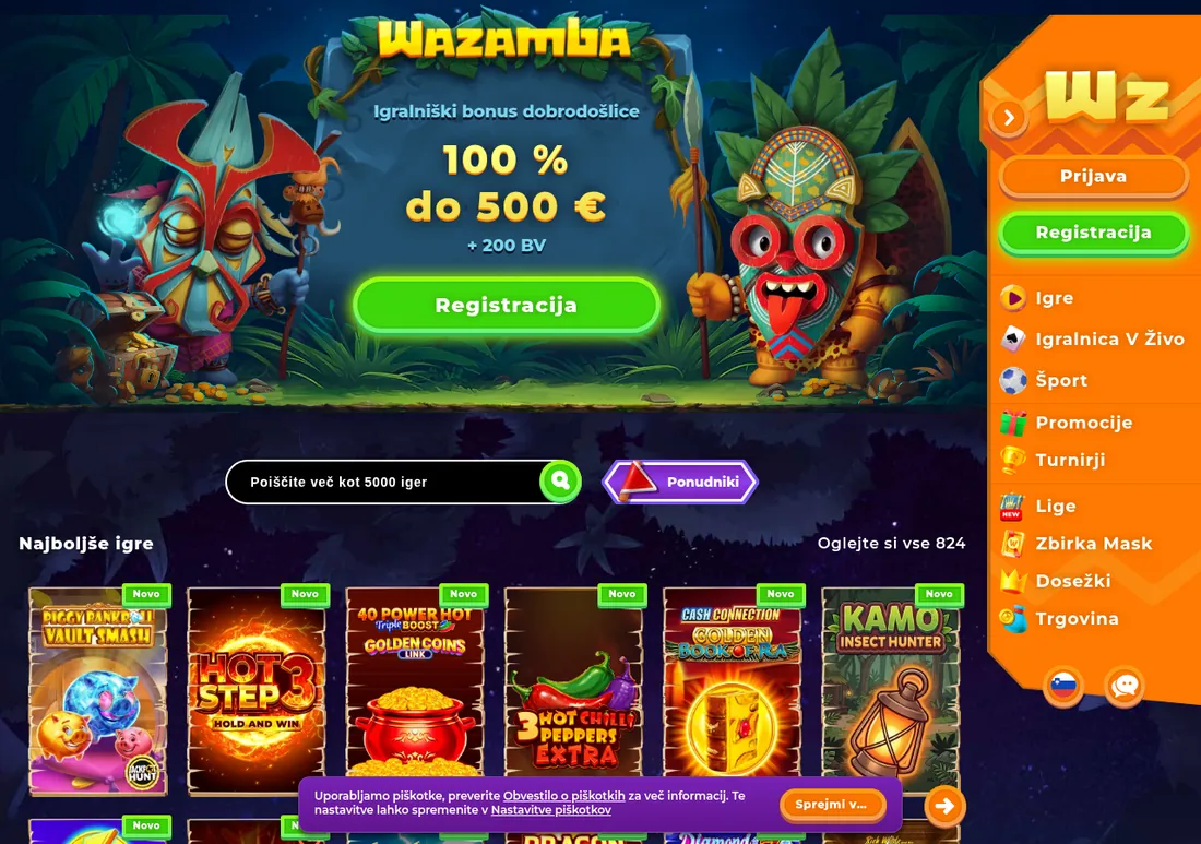 Wazamba: javno dostopna igralniška avla